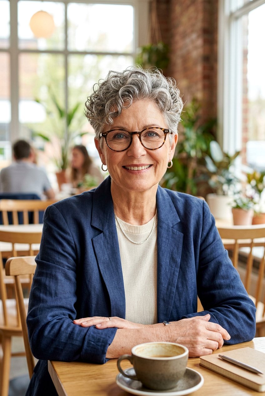 Curly Pixie Haircut With Glasses - 20 curly pixie for older women - 20 curly pixie for older women