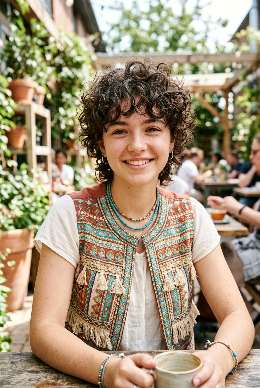 Curly Pixie Shag With Bangs - 20 curly haircut for teenage girls with bangs - 20 curly haircut for teenage girls with bangs