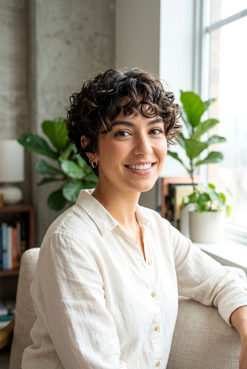 Curly Pixie With Curtain Bangs - 20 pixie with curtain bangs - 20 pixie with curtain bangs