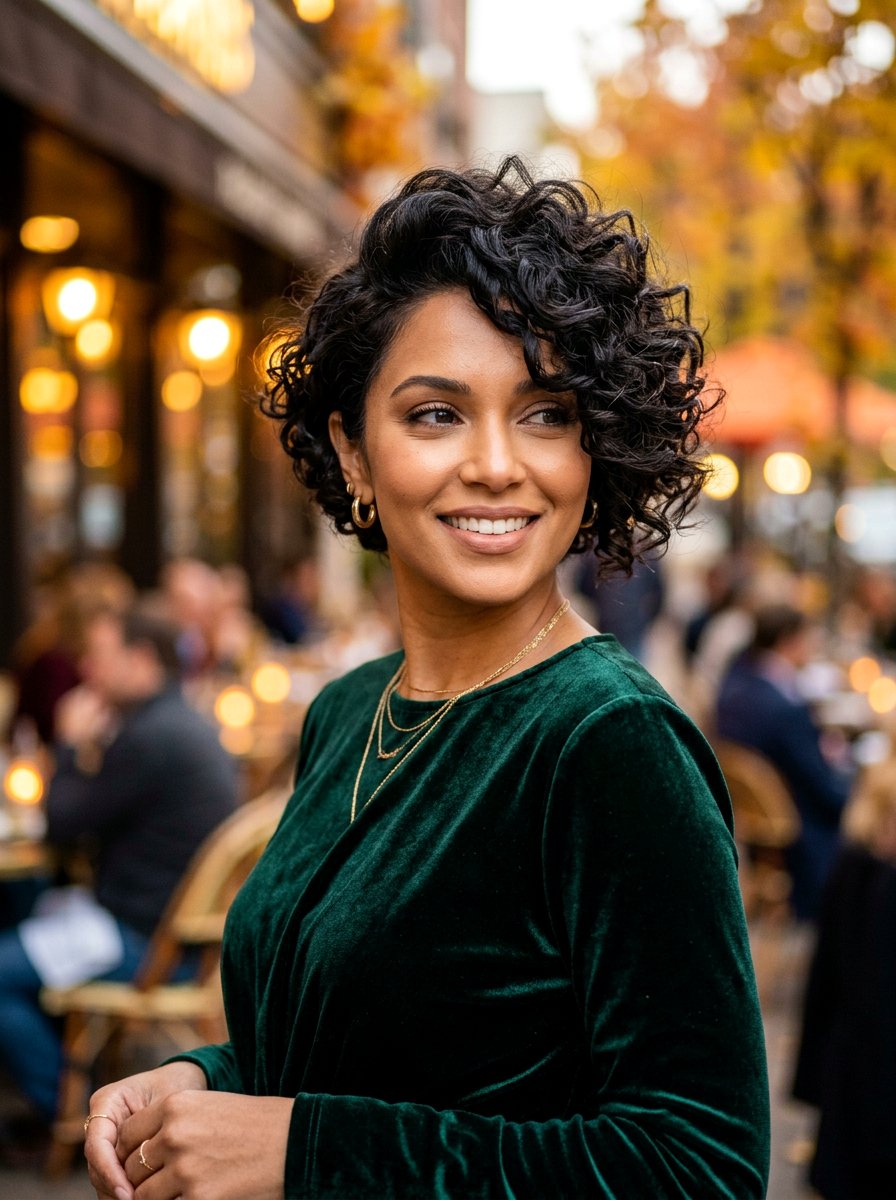 Curly Pixie With Deep Side Part - 20 curly pixie for fine curls women - 20 curly pixie for fine curls women