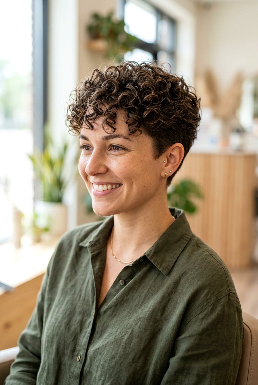 Curly Pixie - 20 wash and wear haircuts - 20 wash and wear haircuts