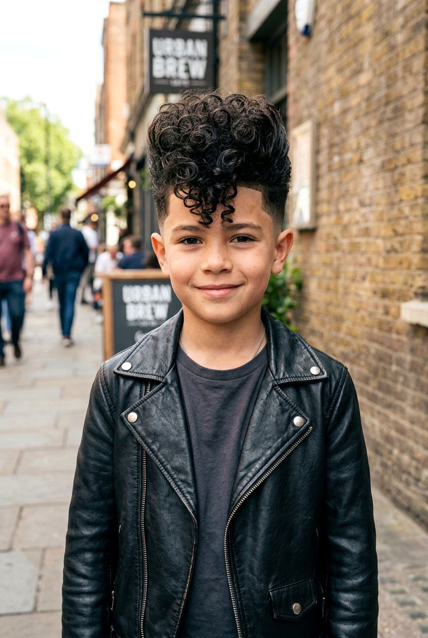 Curly Pompadour - 20 boys haircut for curly wavy hair - 20 boys haircut for curly wavy hair
