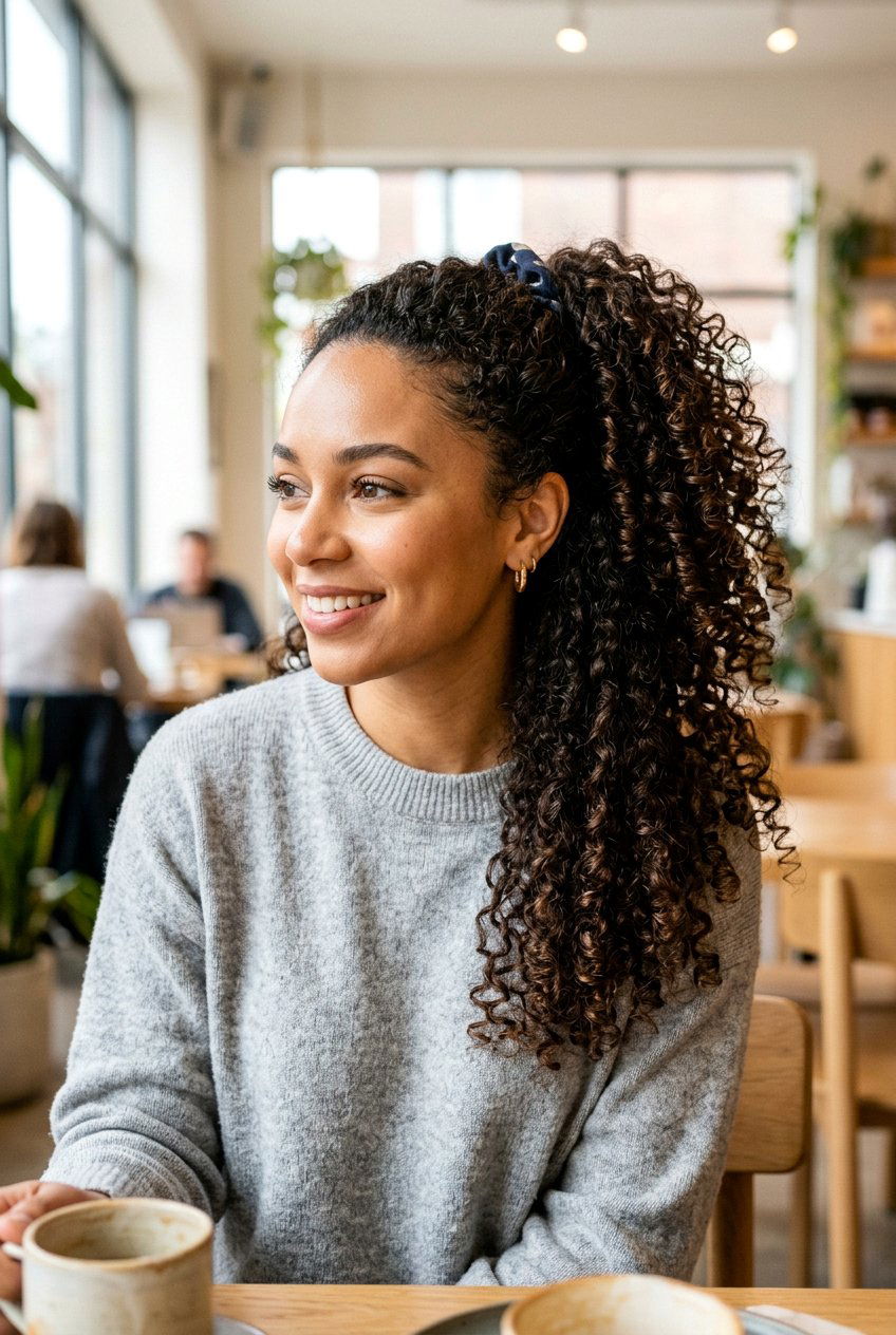 Curly Ponytail For Picture Day - 20 easy hairstyles for picture day - 20 easy hairstyles for picture day