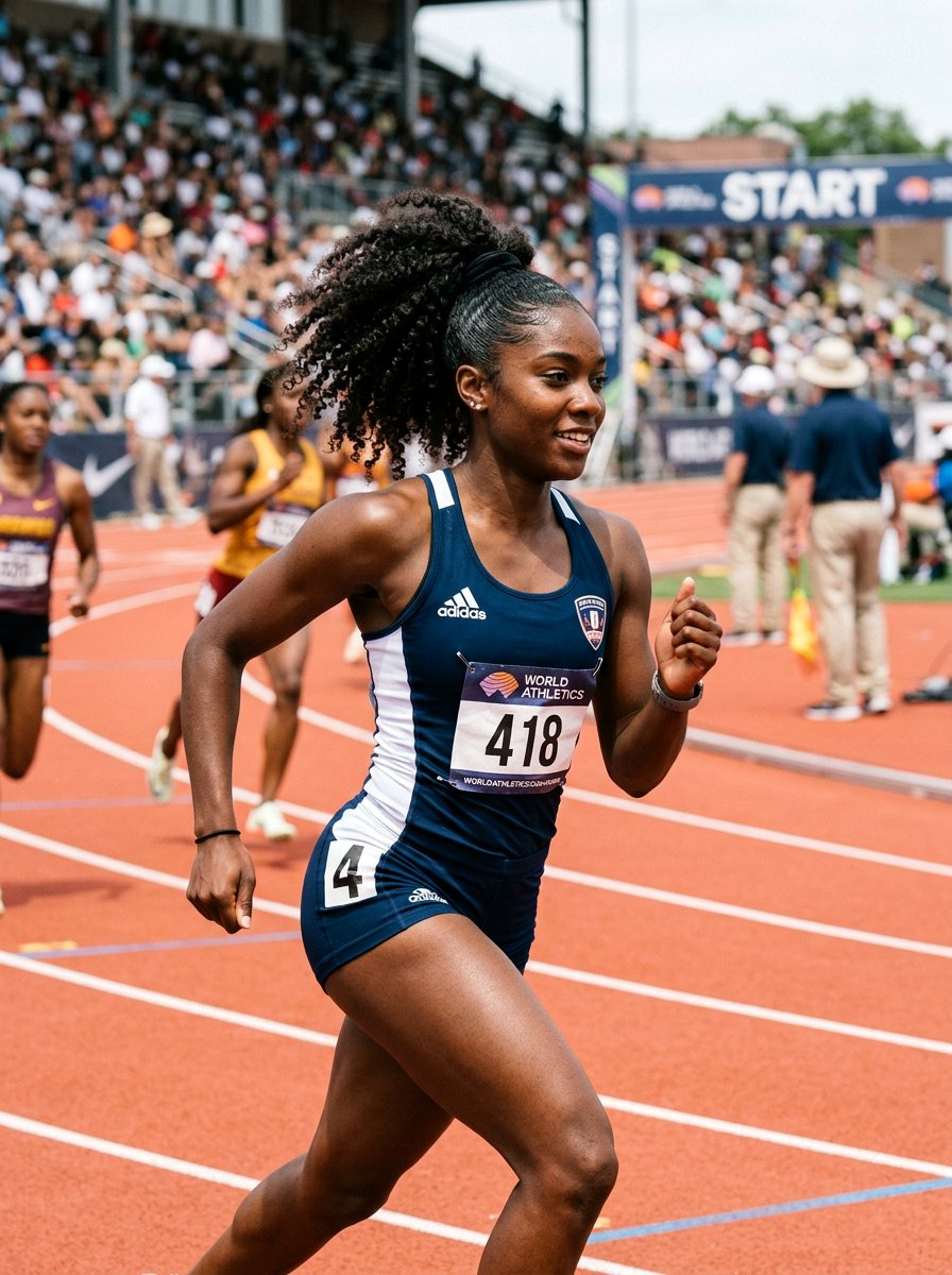 Curly Ponytail For Track Meet - 20 track meet hairstyles - 20 track meet hairstyles