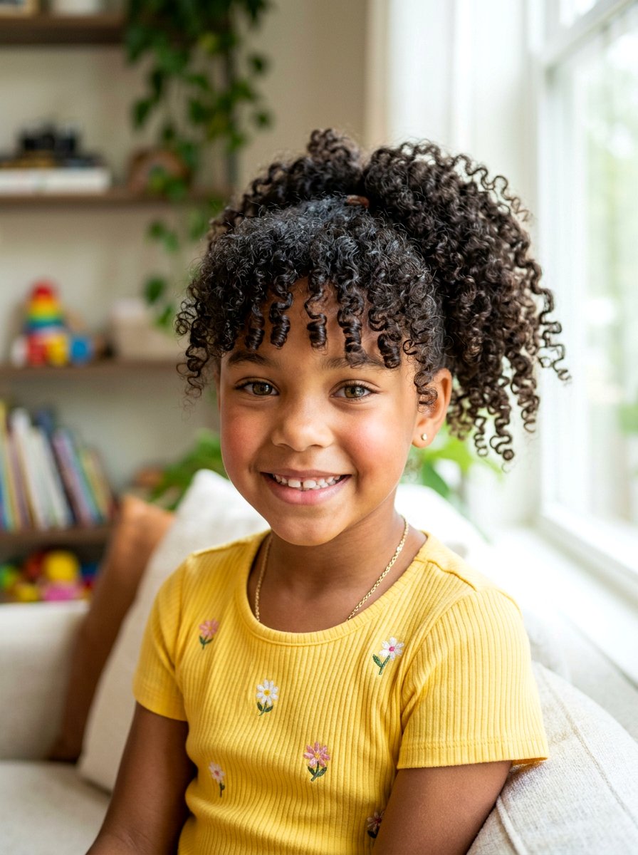Curly Ponytail With Bangs Kids - 20 kids curly ponytail hairstyles - 20 kids curly ponytail hairstyles