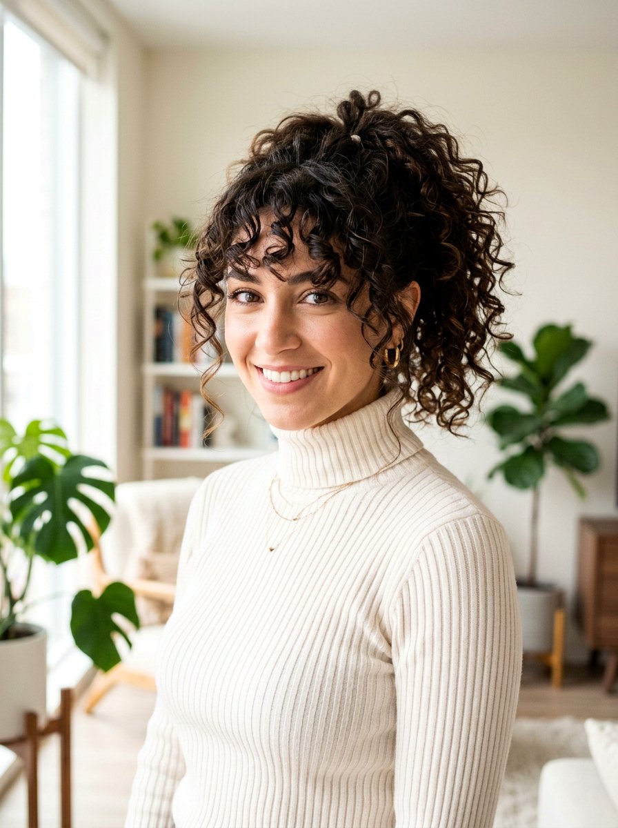 Curly Ponytail With Bangs - 20 western ponytail with curls - 20 western ponytail with curls