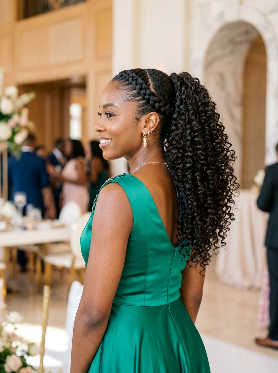 Curly Ponytail With Braid - 20 prom ponytail with braid - 20 prom ponytail with braid