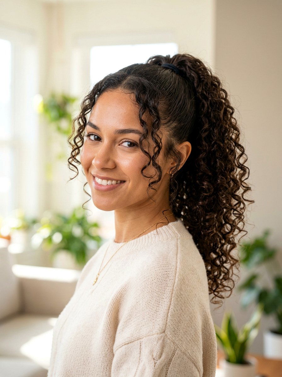 Curly Ponytail With Loose Front Pieces - 20 humidity proof curly ponytail - 20 humidity proof curly ponytail