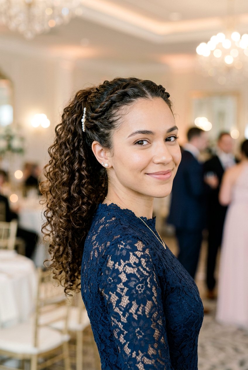 Curly Ponytail With Twisted Front Sections - 20 homecoming ponytail with curls - 20 homecoming ponytail with curls