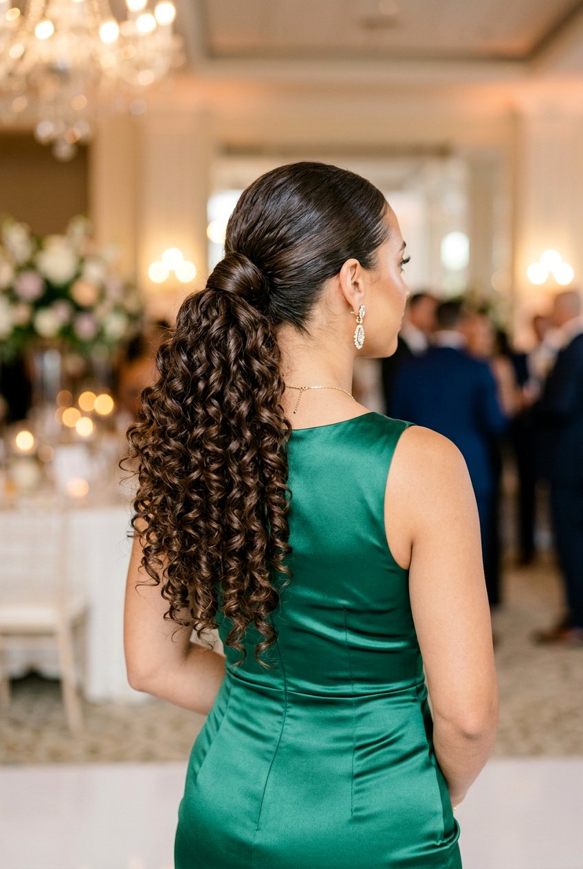 Curly Ponytail With Wrapped Base - 20 homecoming ponytail with curls - 20 homecoming ponytail with curls