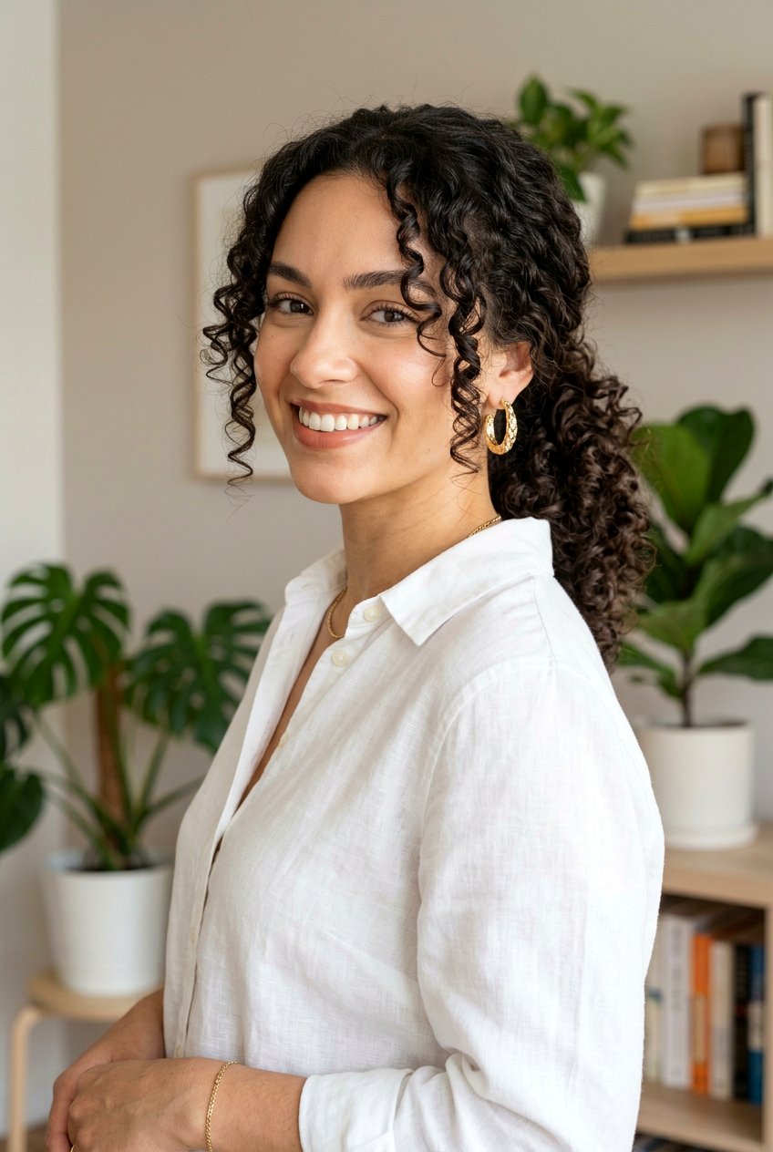 Curly Ponytail with Face Framing Pieces - 20 dinner ponytail with curls - 20 dinner ponytail with curls