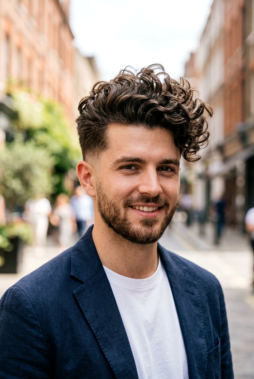 Curly Quiff - 20 quiff haircut for men - 20 quiff haircut for men