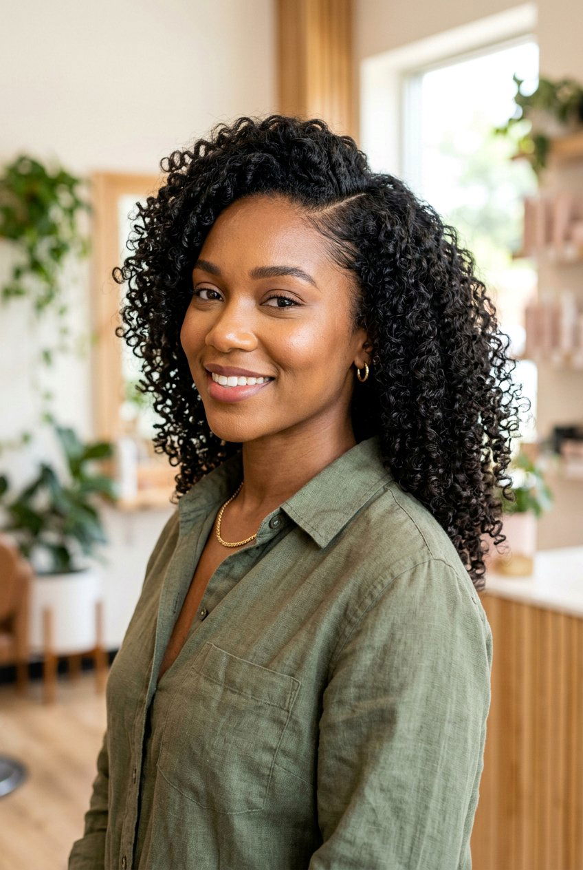 Curly Refresh With Defined Part And Volume - 20 curly refresh hairstyles - 20 curly refresh hairstyles