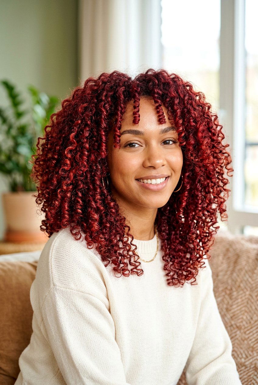 Curly Ruby Red Hair - 20 ruby red hair color - 20 ruby red hair color