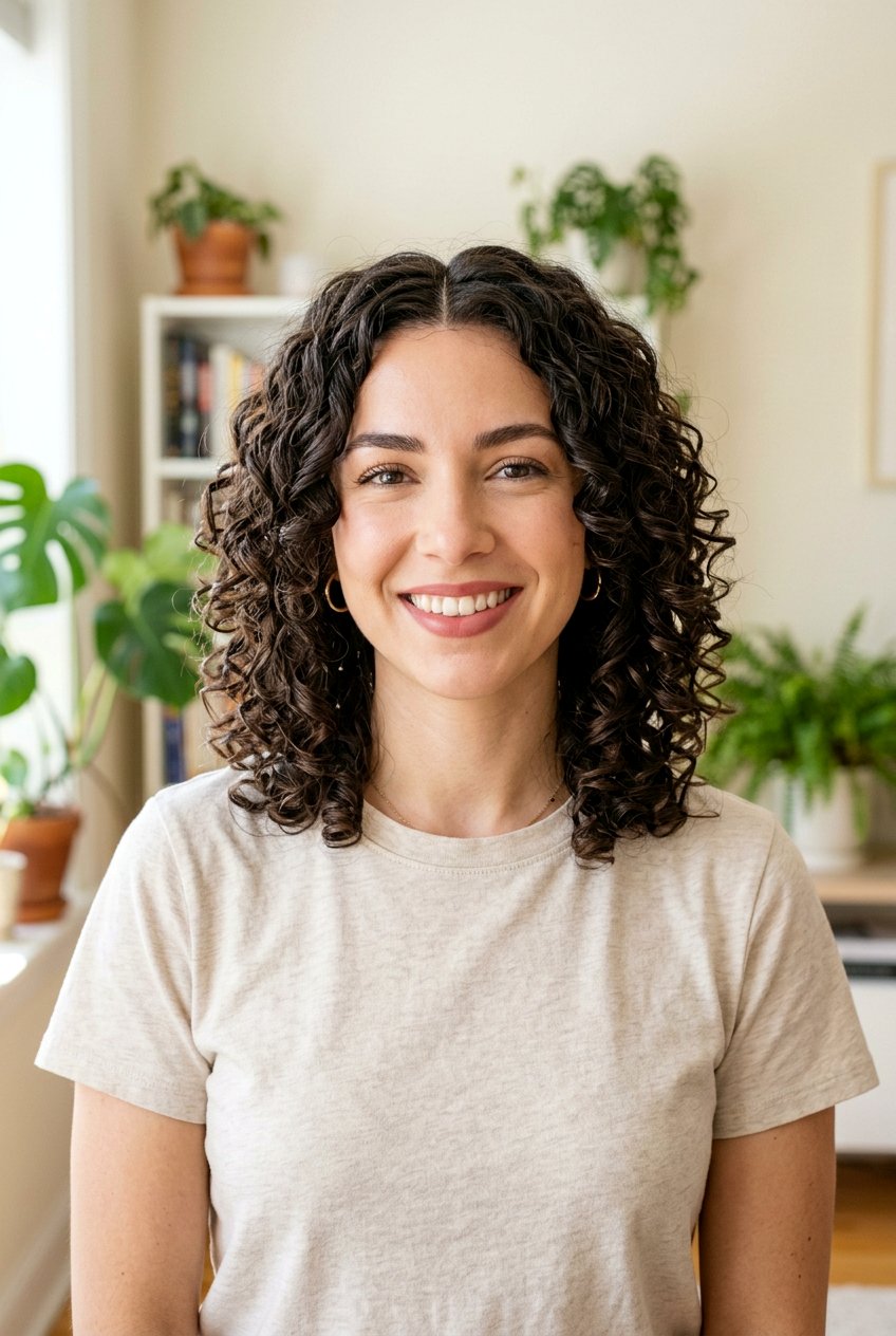 Curly Shag Bob With Middle Part - 20 curly shag bob haircut - 20 curly shag bob haircut