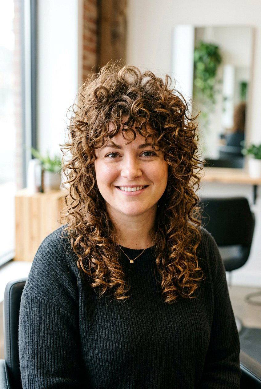 Curly Shag For Round Face - 20 curly shag haircut - 20 curly shag haircut