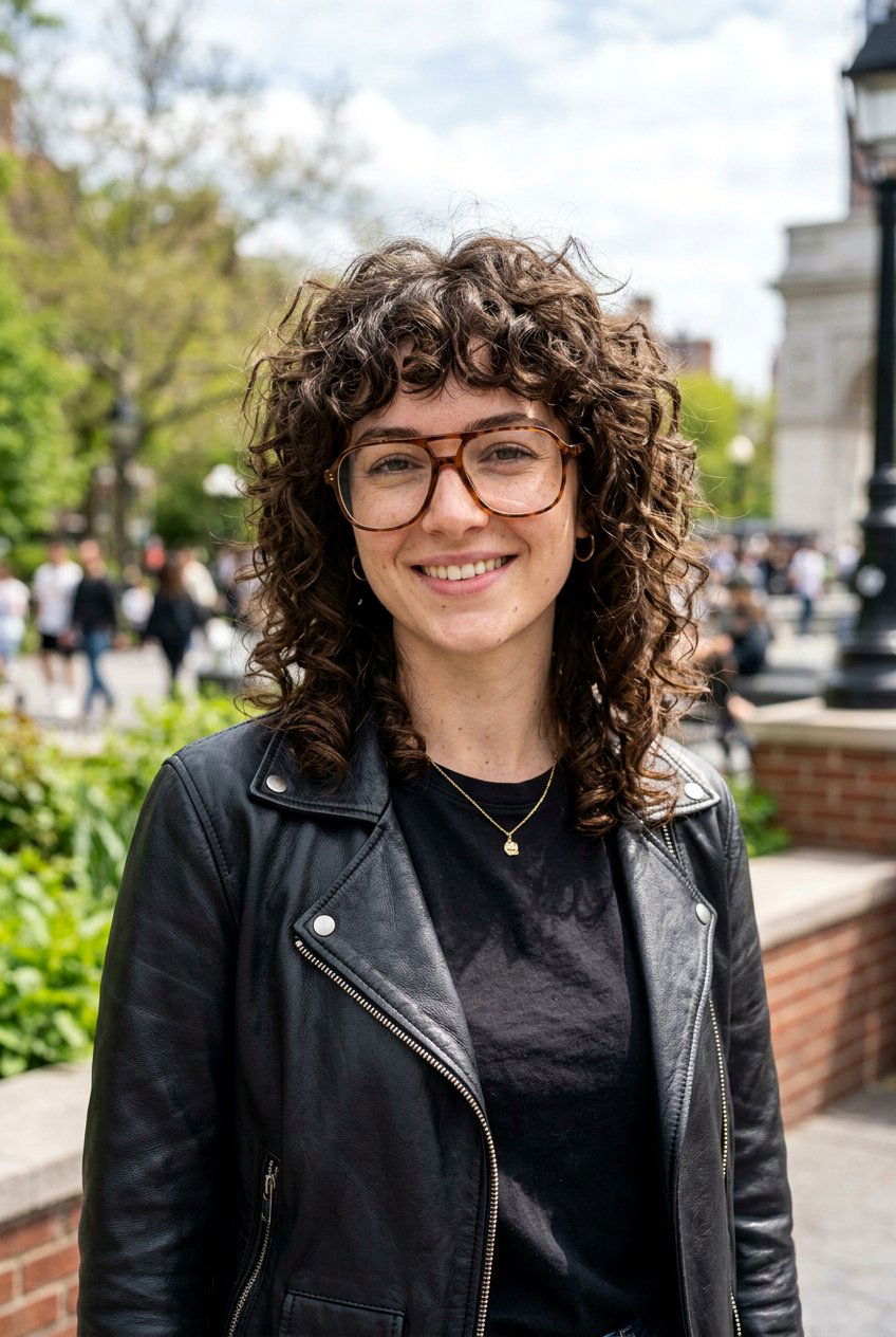 Curly Shag Haircut - 20 curly hairstyles for women with glasses - 20 curly hairstyles for women with glasses