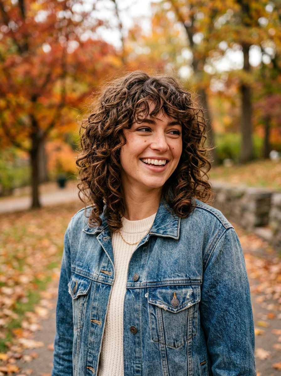 Curly Shag Haircut - 20 simple hairstyle for curly shoulder length hair - 20 simple hairstyle for curly shoulder length hair