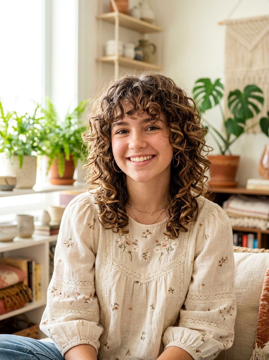 Curly Shag Haircut - 20 teen girls haircut ideas for school - 20 teen girls haircut ideas for school