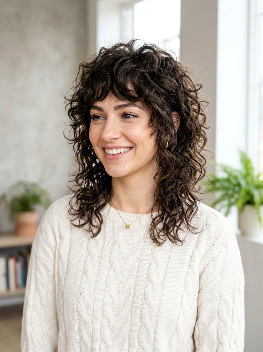 Curly Shag Haircut - 20 volume haircut for curly hair - 20 volume haircut for curly hair