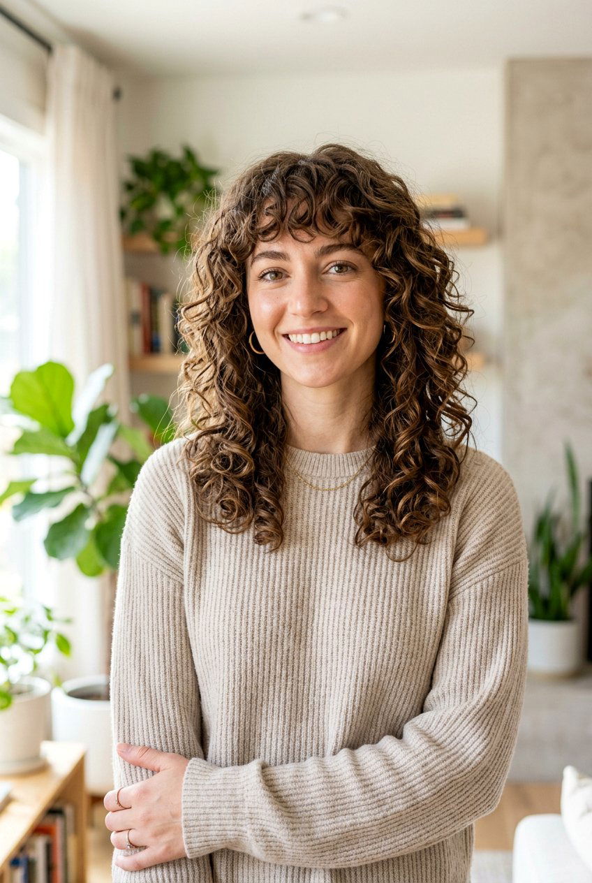 Curly Shag Haircut With Fringe - 20 curly fringe haircut women - 20 curly fringe haircut women