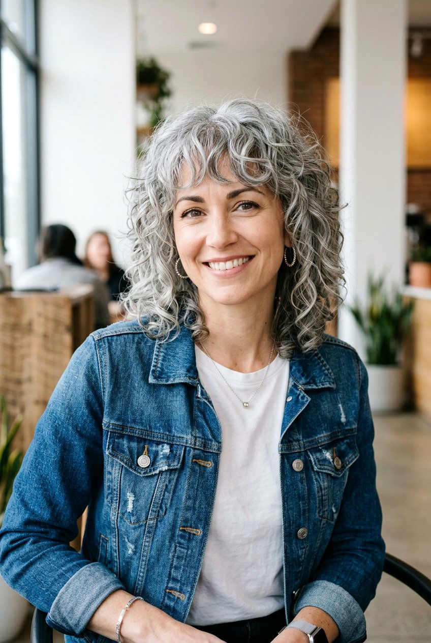 Curly Shag With Bangs - 20 low maintenance shag for mature women - 20 low maintenance shag for mature women