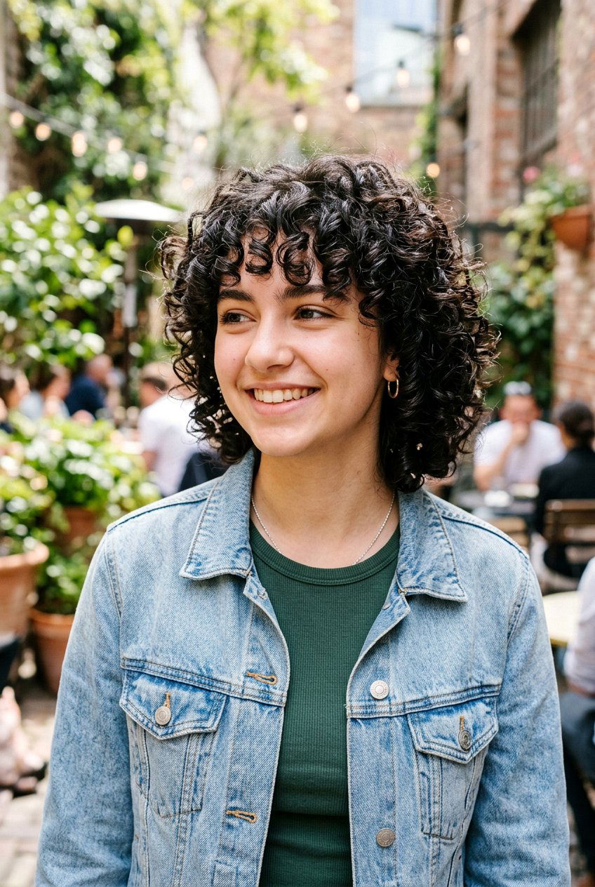 Curly Shag With Bangs - 20 short shag haircut for teenage girls - 20 short shag haircut for teenage girls