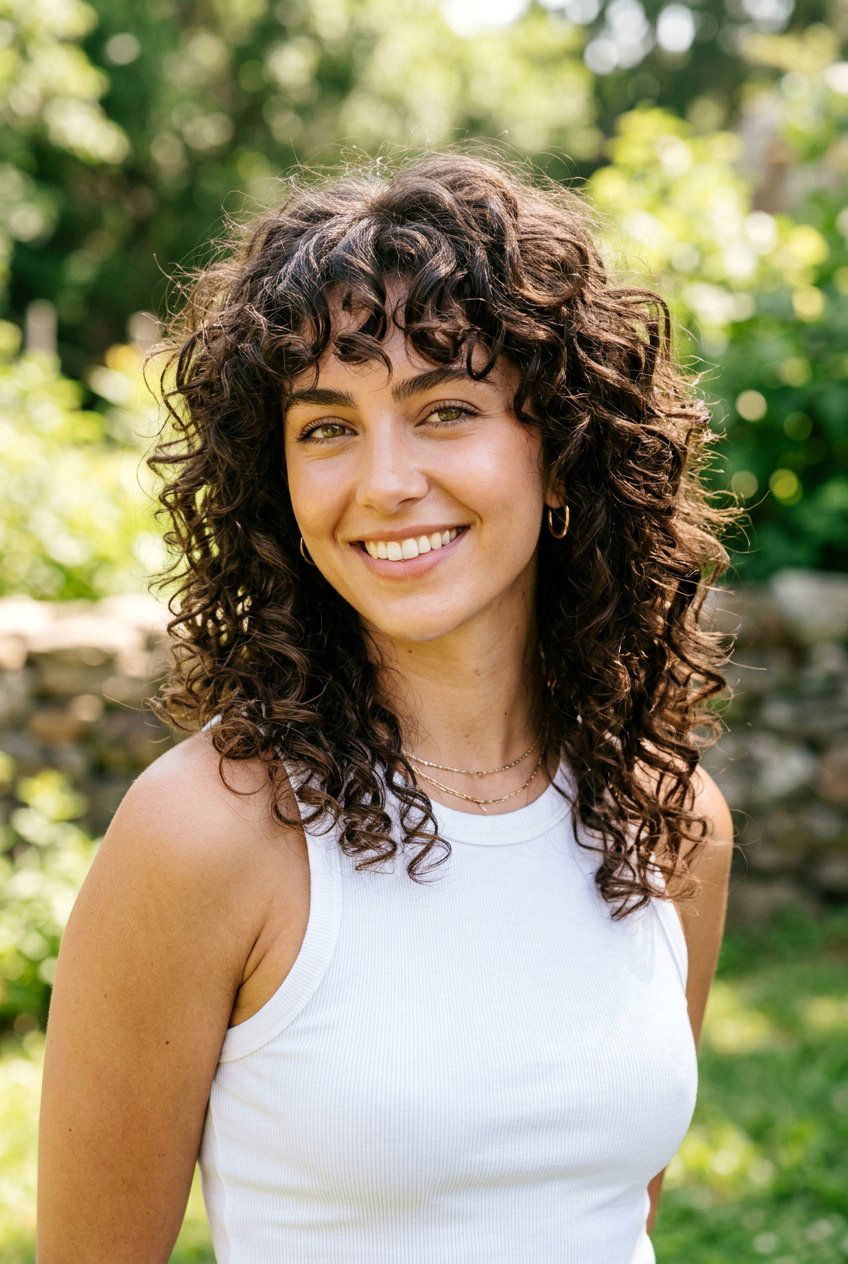 Curly Shag With Bangs - 20 curly hair with bangs - 20 curly hair with bangs