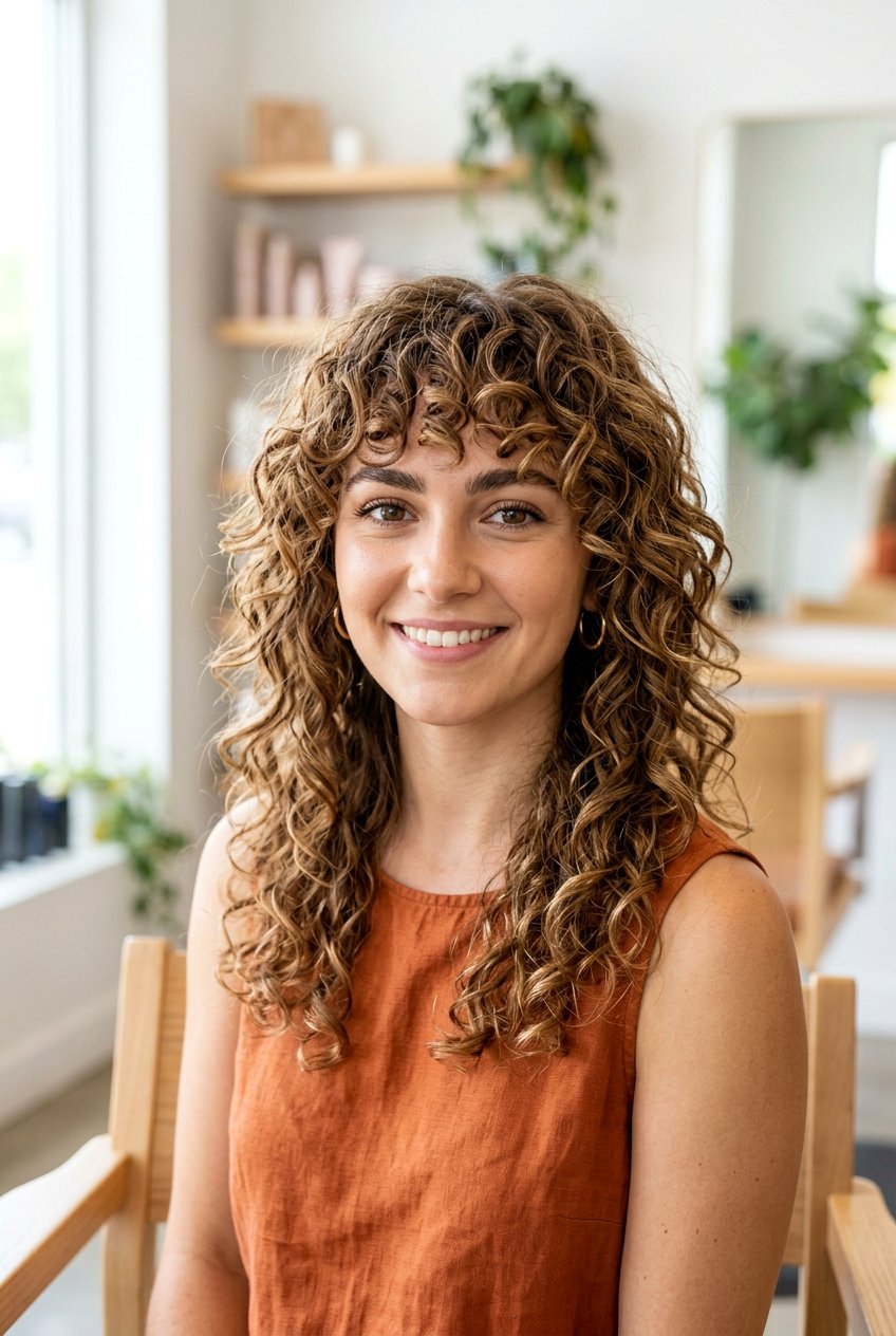 Curly Shag With Bangs - 20 curly hairstyles for long hair - 20 curly hairstyles for long hair