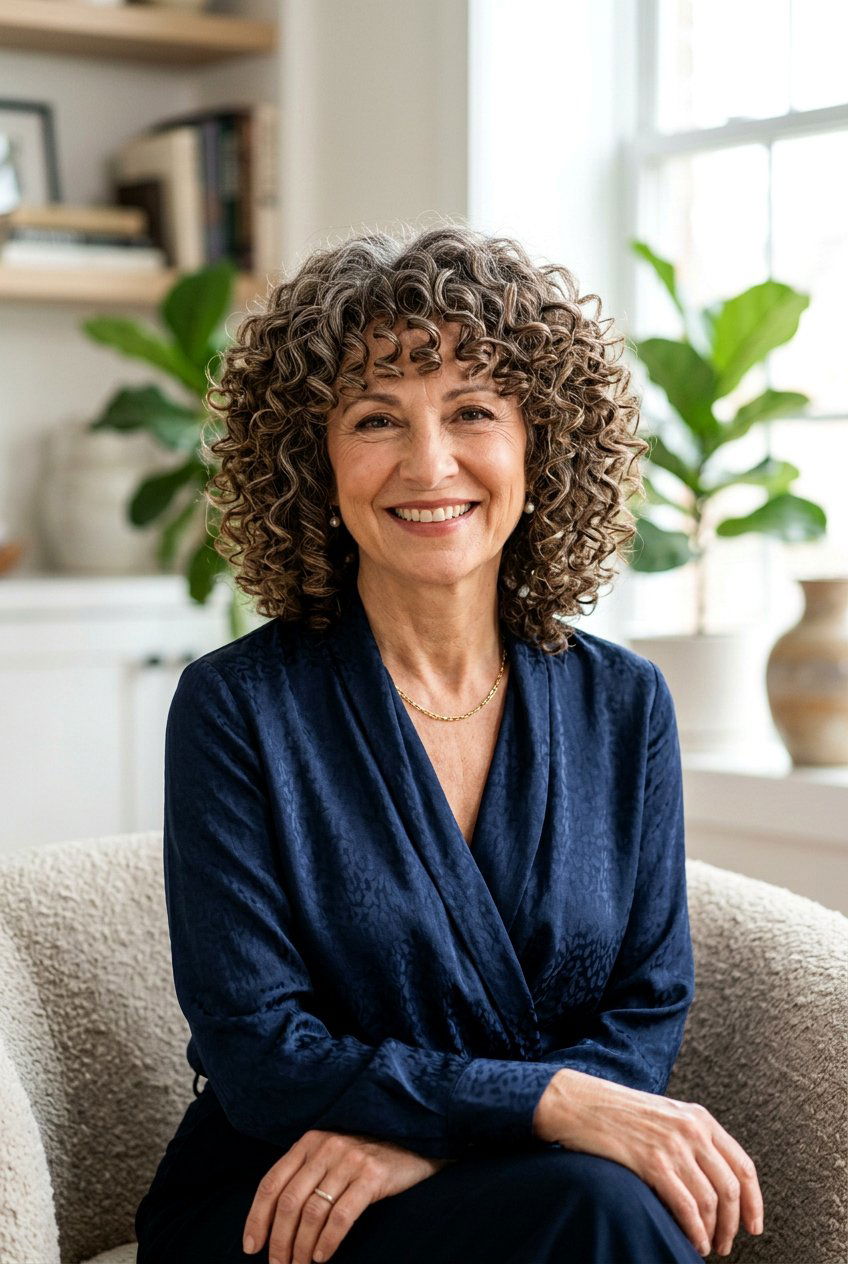 Curly Shag With Defined Curls - 20 curly shag for women over 50 - 20 curly shag for women over 50
