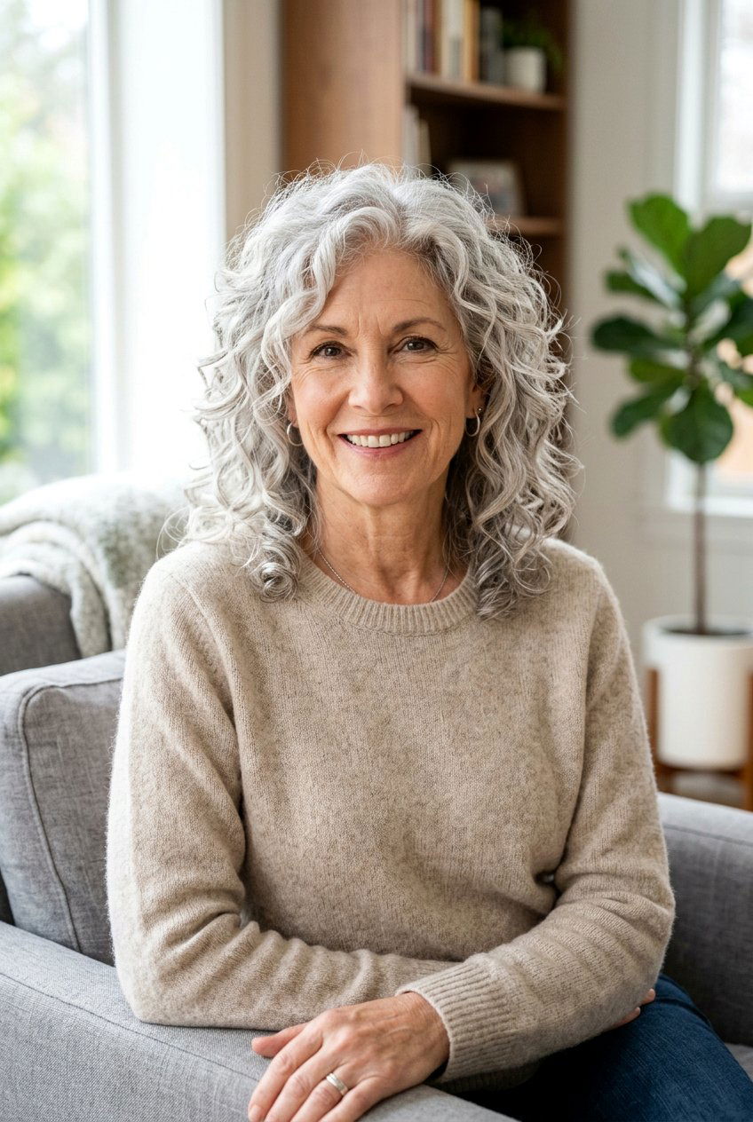 Curly Shag With Gray Hair - 20 curly shag for women over 50 - 20 curly shag for women over 50