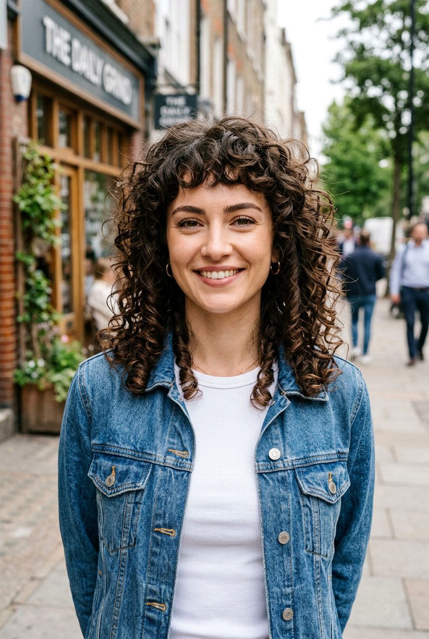20 Flattering Short Bangs for Curly Hair Women to Try Now