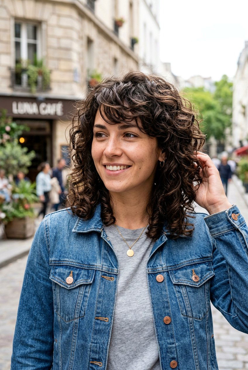 Curly Shag With Side Bangs - 20 curly haircut with side bangs - 20 curly haircut with side bangs