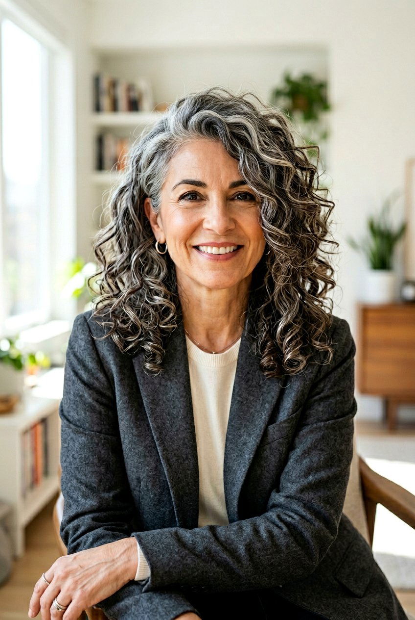 Curly Shag With Side Part - 20 curly shag for women over 50 - 20 curly shag for women over 50