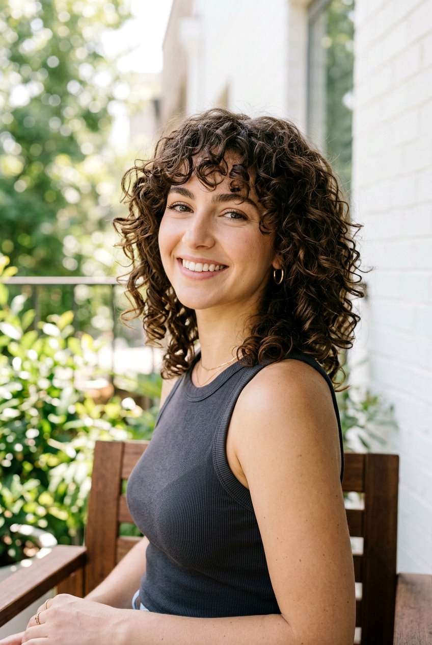 Curly Shaggy Lob With Bangs - 20 shaggy lob with bangs - 20 shaggy lob with bangs