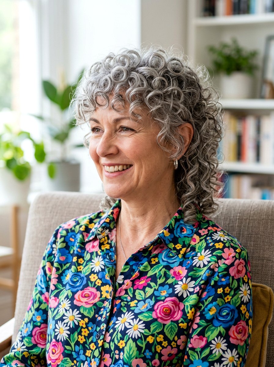 Curly Short Mullet - 20 short mullet for women over 50 - 20 short mullet for women over 50