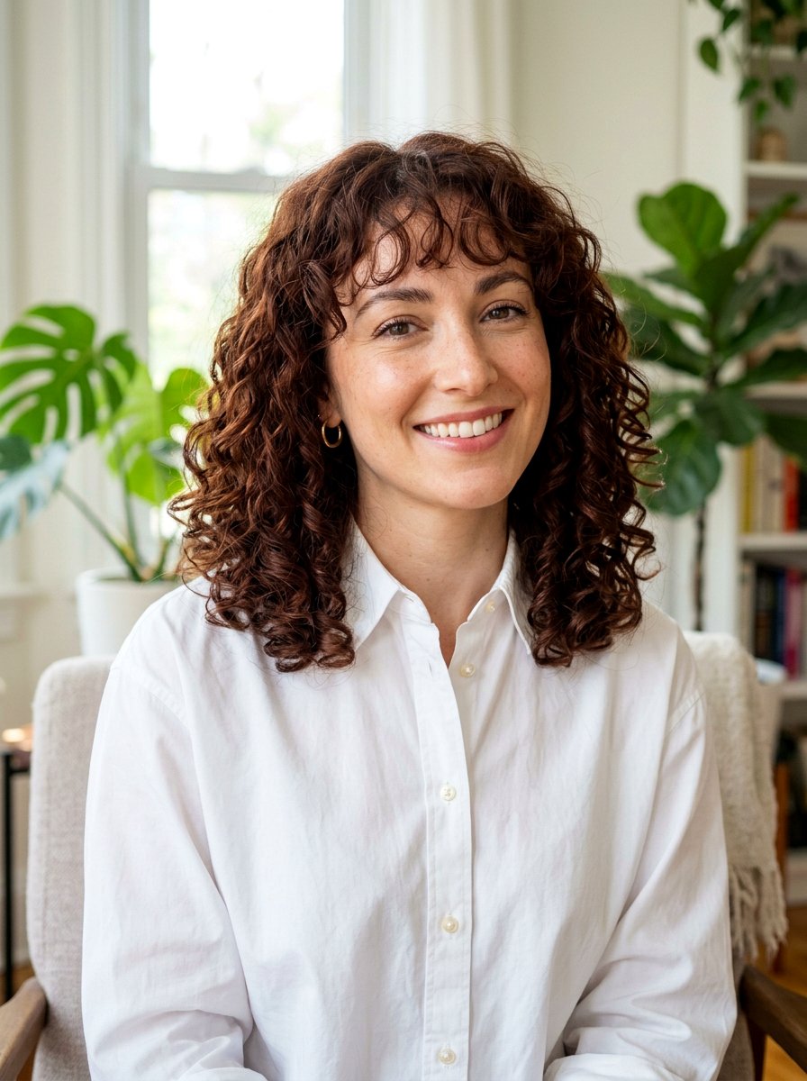 Curly Shoulder Length Blunt Cut With See Through Bangs - 20 curly shoulder length haircut with bangs - 20 curly shoulder length haircut with bangs