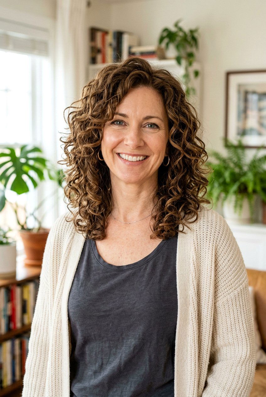 Curly Shoulder Length Cut With Layers For Women Over 40 - 20 curly haircut for women over 40 - 20 curly haircut for women over 40