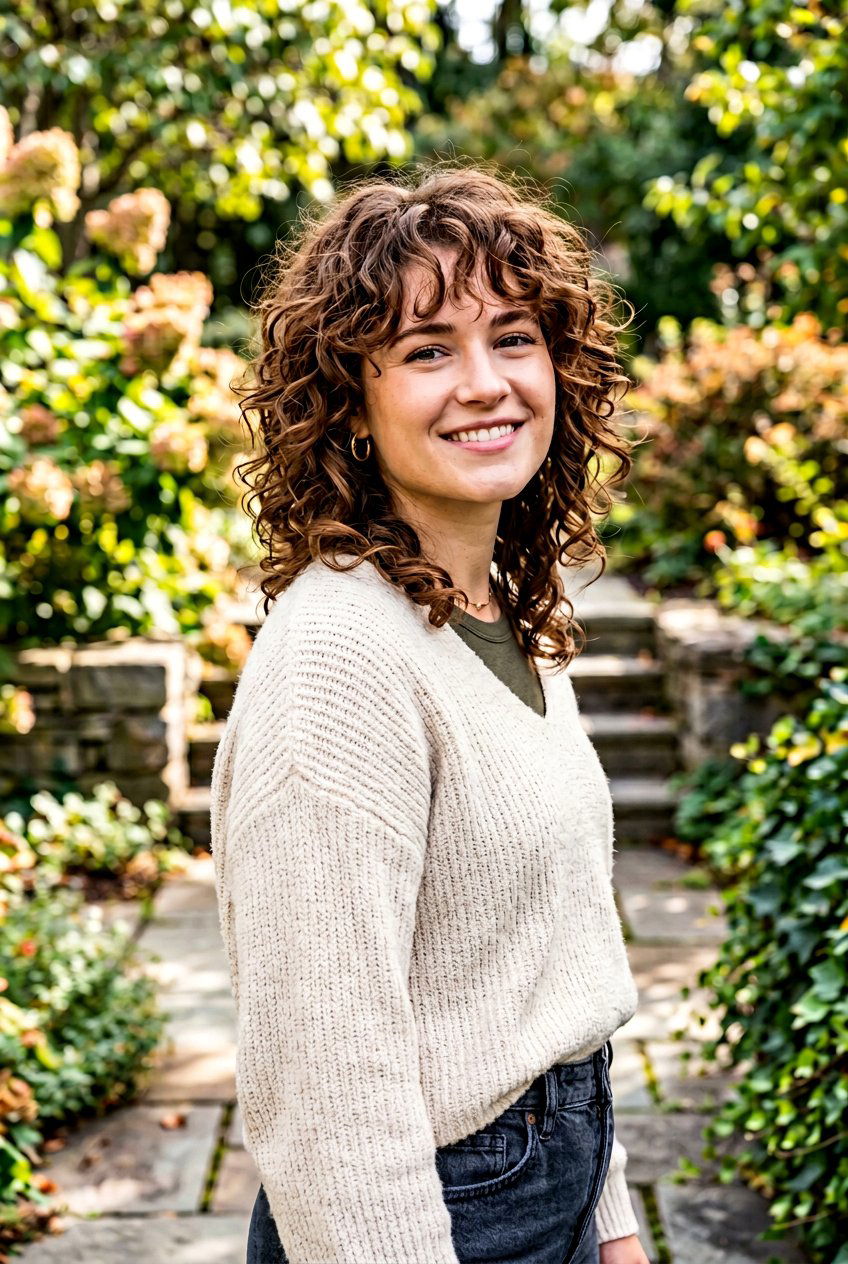 Curly Shoulder Length Shag For Square Face - 20 curly haircut for square face - 20 curly haircut for square face