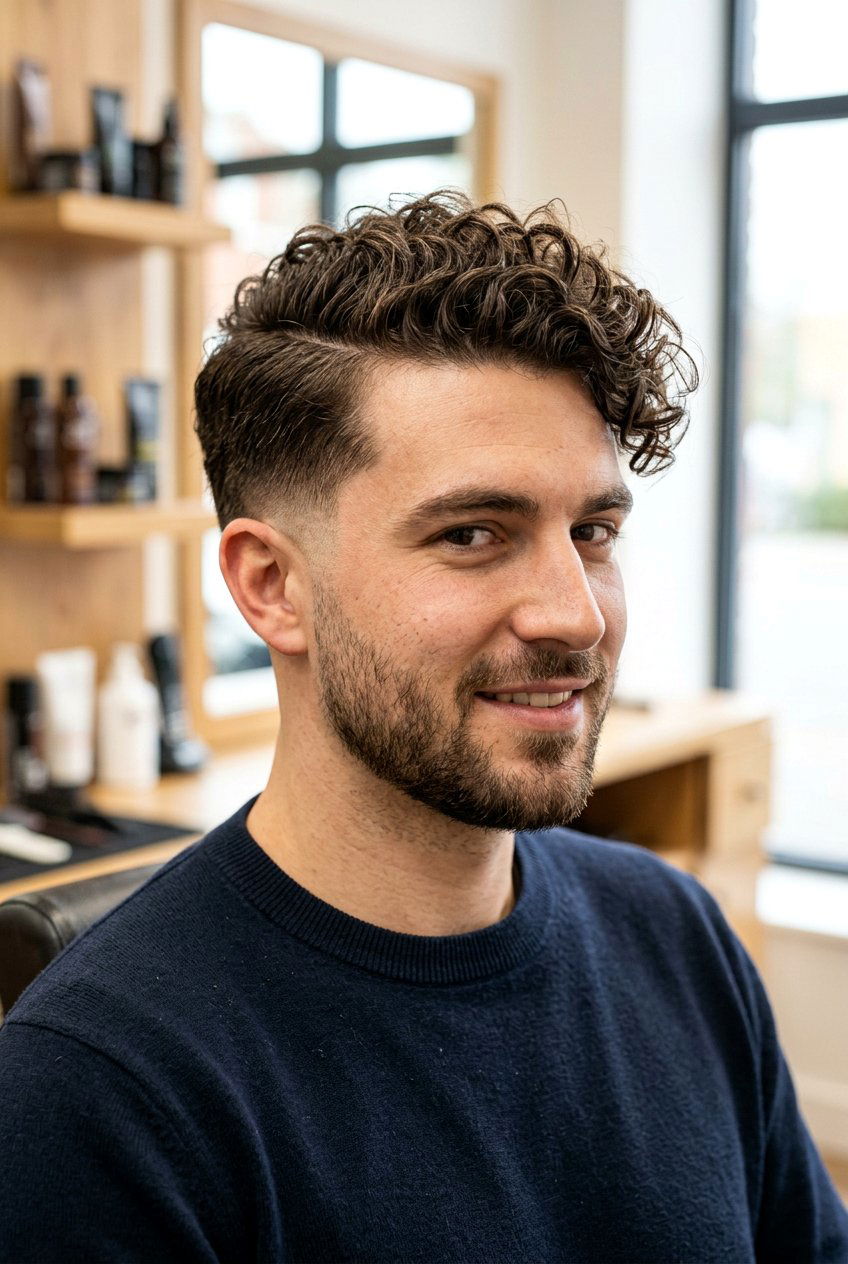 Curly Side Part - 20 side part haircut for men - 20 side part haircut for men