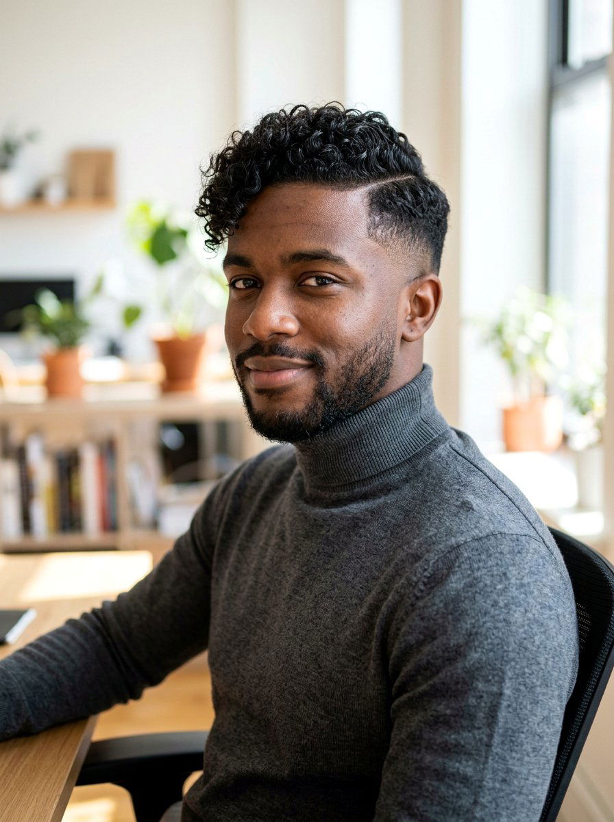 Curly Side Part Men - 20 side part for professional men - 20 side part for professional men