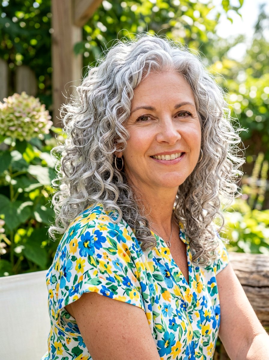 Curly Silver Hair - 20 trending silver hair ideas for women - 20 trending silver hair ideas for women