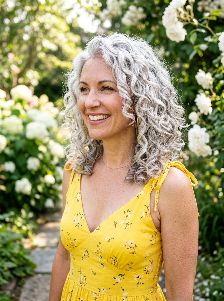 Curly Silver Lob Haircut - 20 silver lob haircut for women - 20 silver lob haircut for women