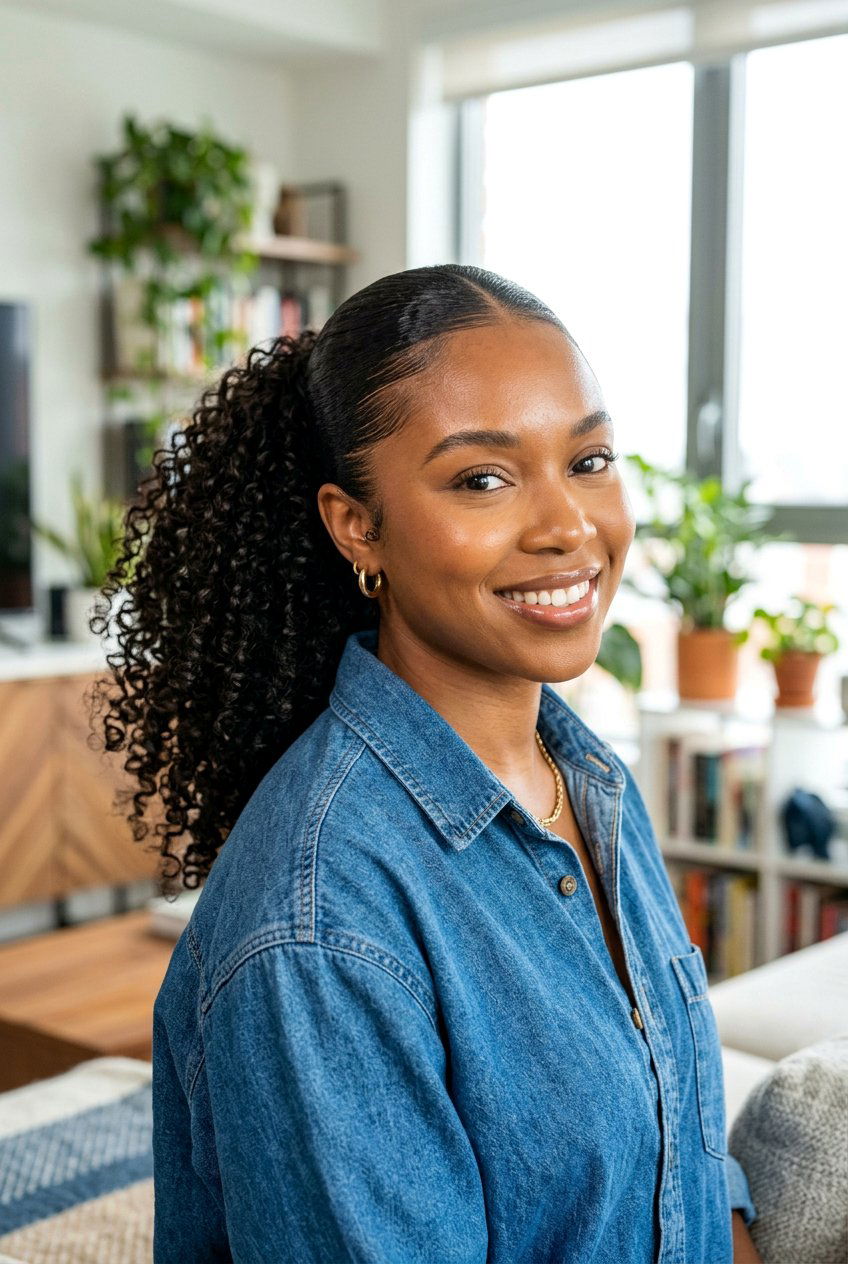 Curly Slick Ponytail - 20 school hairstyle with slick ponytail - 20 school hairstyle with slick ponytail