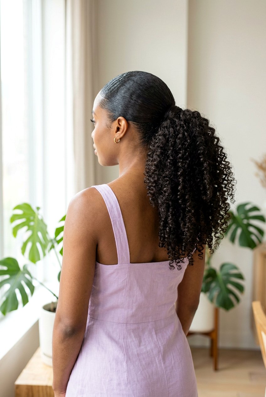 Curly Slick Ponytail - 20 clean girl slick ponytail - 20 clean girl slick ponytail