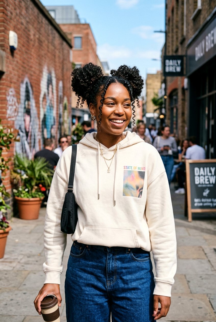 Curly Space Buns Refresh Look - 20 curly refresh hairstyles - 20 curly refresh hairstyles