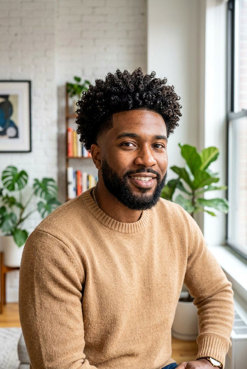 Curly Taper Afro Haircut - 20 taper afro haircut men - 20 taper afro haircut men