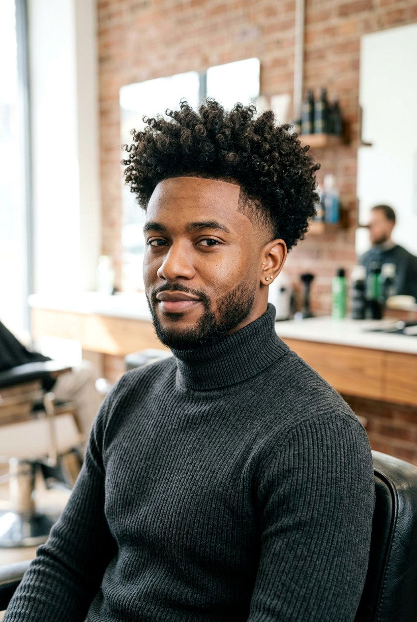 Curly Taper Fade - 20 mens haircut for curly thick hair - 20 men’s haircut for curly thick hair