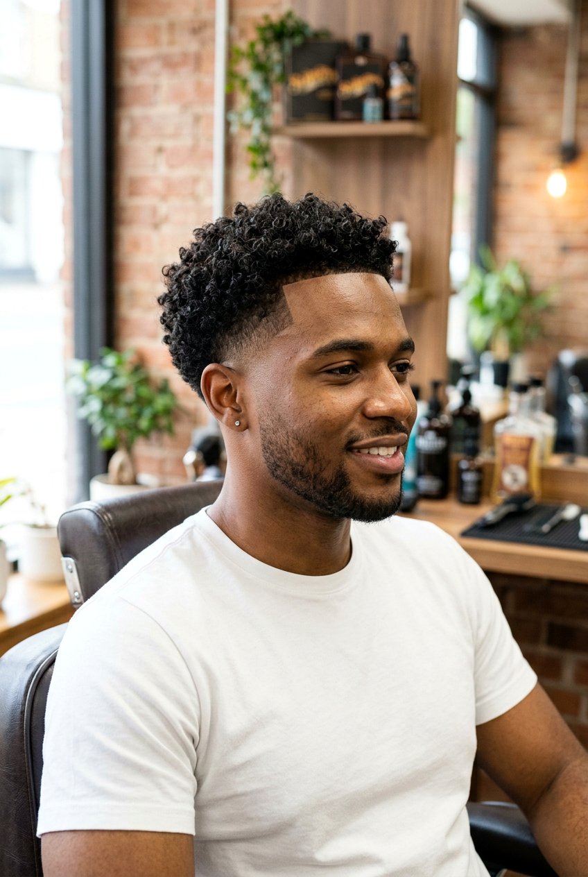 Curly Taper Fade Haircut - 20 men haircut ideas for curly hair - 20 men haircut ideas for curly hair