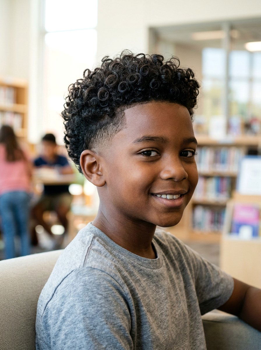 Curly Taper Fade School Haircut - 20 school haircut with taper fade - 20 school haircut with taper fade
